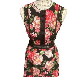 Disney Princess floral roses knee length dress small